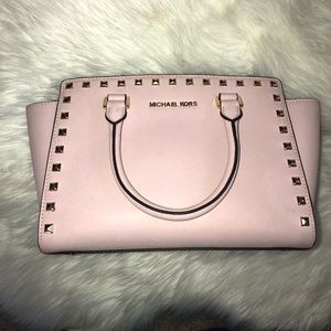 Authentic Michael Kors Studded Pink Tote
